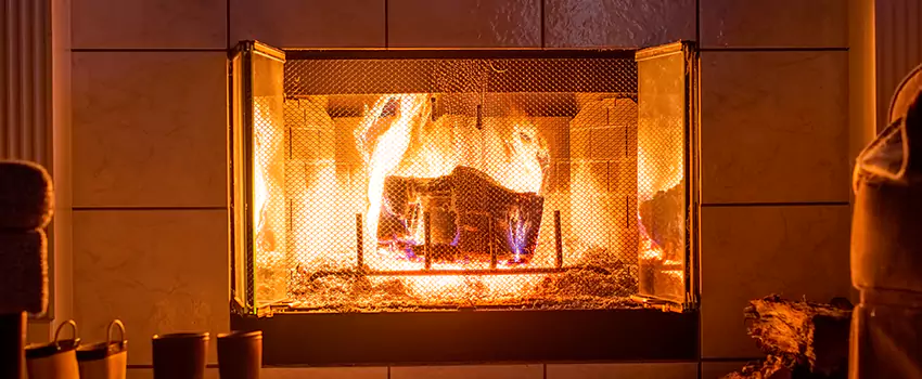 Mendota Hearth Landscape Fireplace Installation in Erie, Pennsylvania